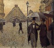 Gustave Caillebotte Study of the raining at Paris street Sweden oil painting artist